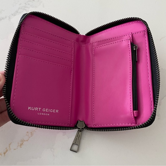 Kurt Geiger Pink Quilted Wallet - Picture 4 of 9
